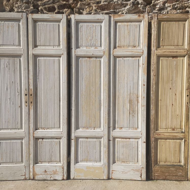 ## VENDU ITALIE TOSCANE ## 3 Paires Ou 6 Portes De Communication Ou Placards Anciens