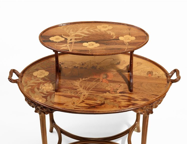 Emile Gallé, Table à Thé, Mobilier Art Nouveau