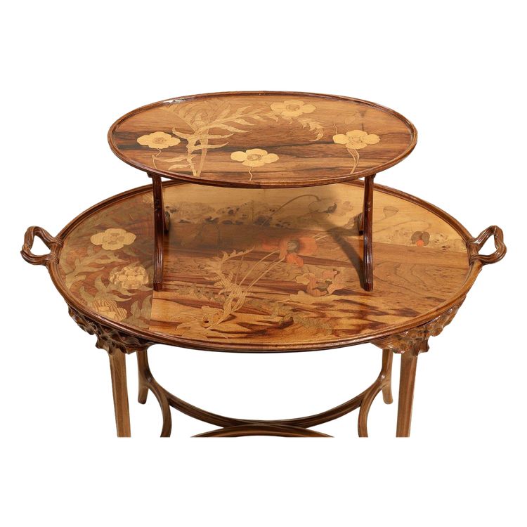 Emile Gallé, Table à Thé, Mobilier Art Nouveau