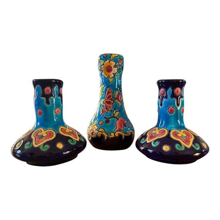 3 vases miniatures longwy