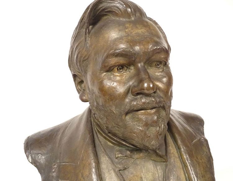 Skulptur Büste Bronze Victor Portevin Reims Chavalliaud Bingen Gießerei 19.