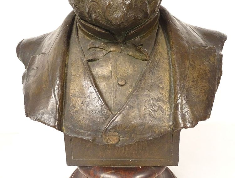 Skulptur Büste Bronze Victor Portevin Reims Chavalliaud Bingen Gießerei 19.