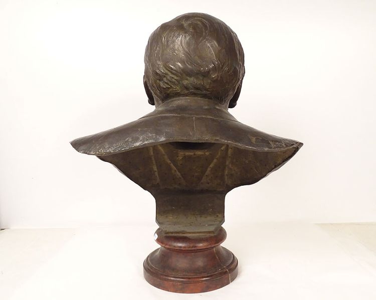 Skulptur Büste Bronze Victor Portevin Reims Chavalliaud Bingen Gießerei 19.