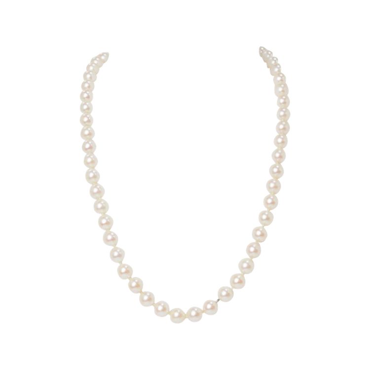 Collier en or jaune et perles d'Akoya