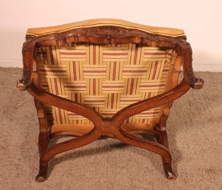 Regency Period Armchair In Walnut - 18th Century