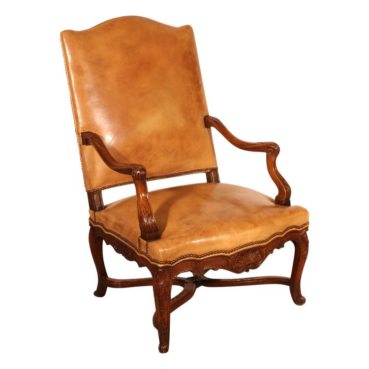 Regency Period Armchair In Walnut - 18th Century
