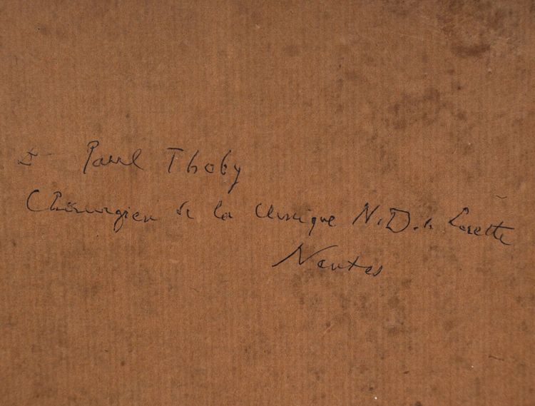Ritratto ad acquerello del chirurgo Paul Thoby di E. Fougerat 1933
