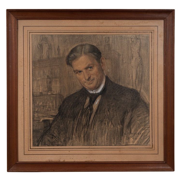 Ritratto ad acquerello del chirurgo Paul Thoby di E. Fougerat 1933