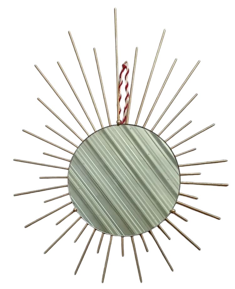 Sonnenspiegel goldfarbenes Metall
