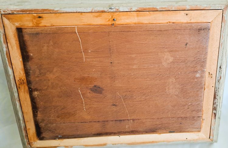 Dipinto olio su tavola Barche a vela e lontano firmato Van-Erch