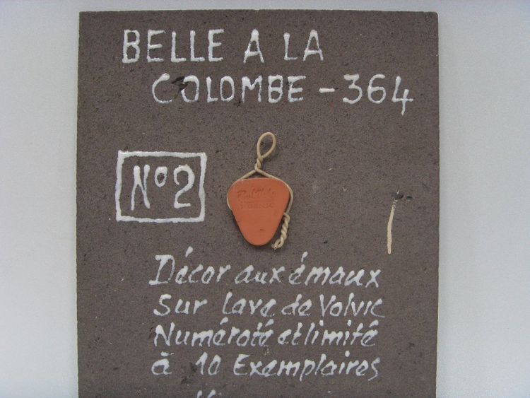 Enamelled plaque signed and numbered by Pauf Urfer, art ceramist