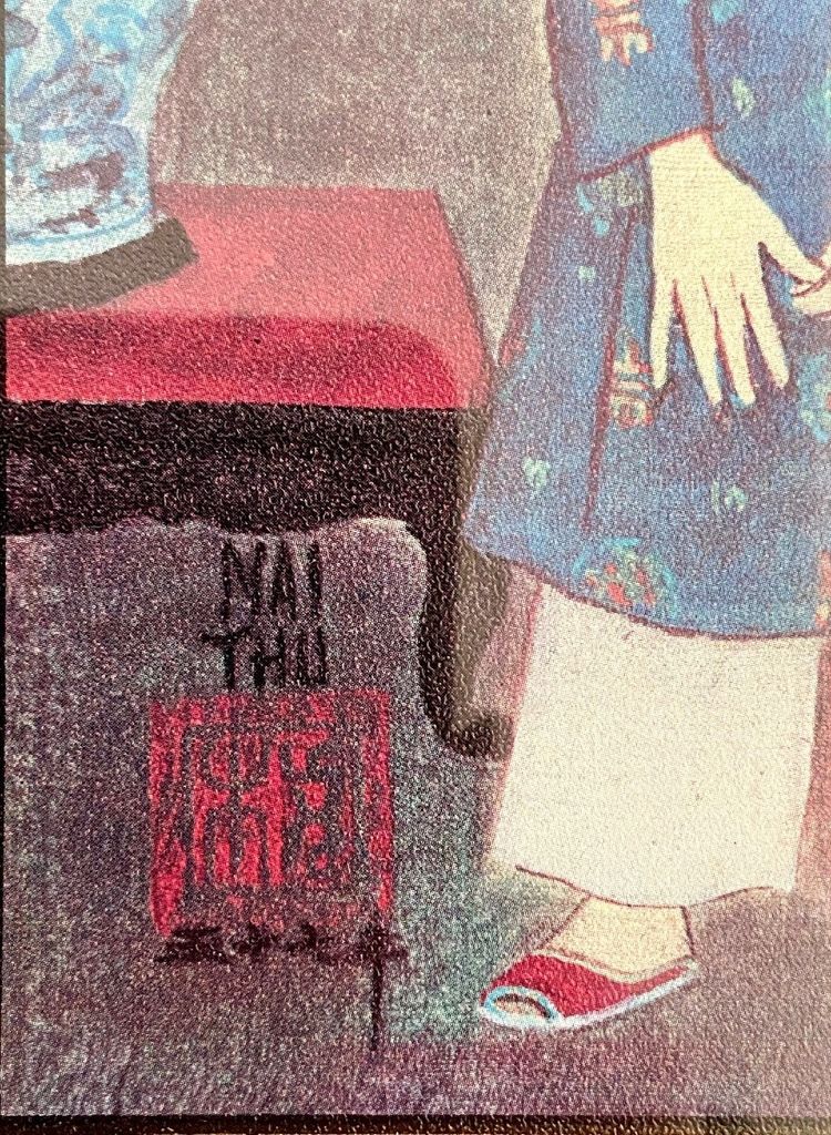 Mai Trung Thu Dit Mai Thu (1906-1980), Pair of Prints On Paper 1970s Boy And Girl.