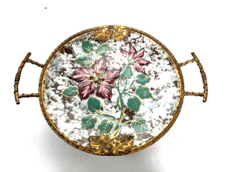 Marbled Ceramic and Gilded Bronze Bowl - Art Nouveau - Late 19th century