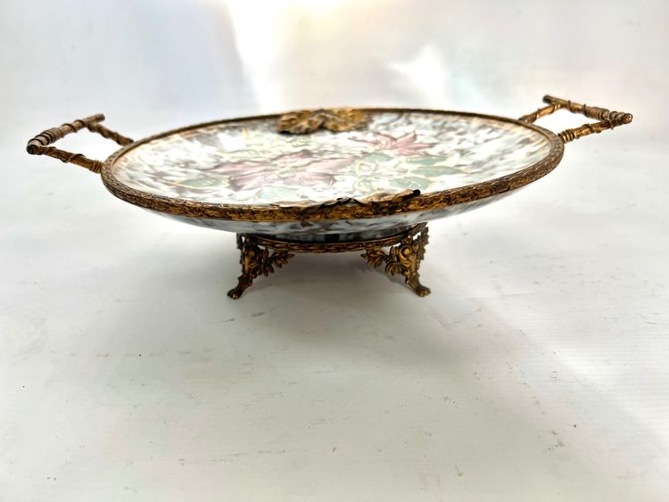 Marbled Ceramic and Gilded Bronze Bowl - Art Nouveau - Late 19th century
