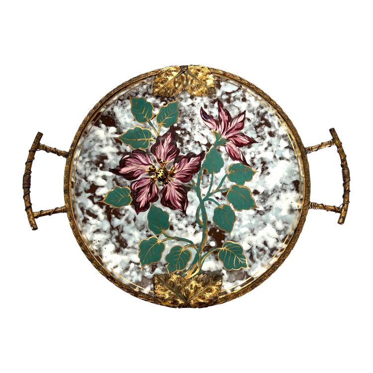 Marbled Ceramic and Gilded Bronze Bowl - Art Nouveau - Late 19th century